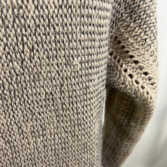 Marla Wynne M Sweater Beige Gold‎ Knit Chunky Long Sleeve Solid - Picture 11 of 14